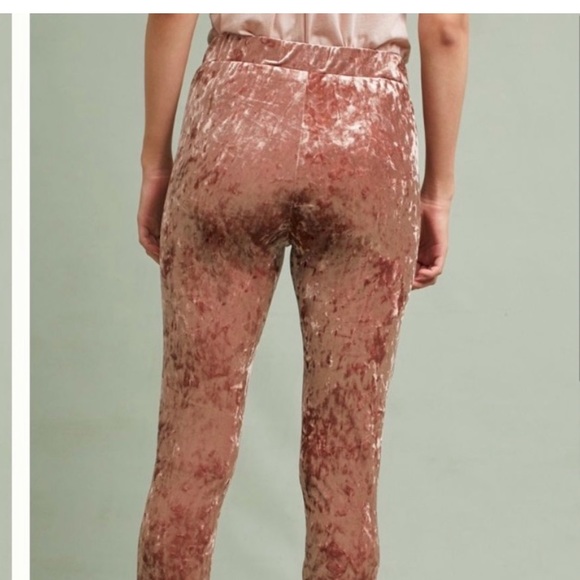 Anthro Crushed Velvet pants - Picture 5 of 9